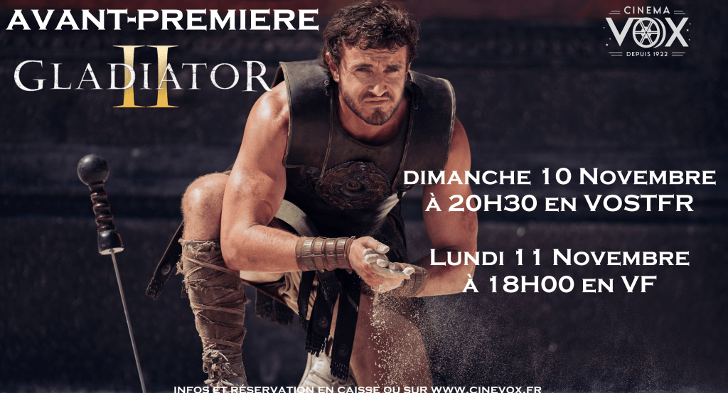 actualité AVANT-PREMIERE GLADIATOR 2